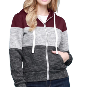 Women’s Colorblock Zip-Up Hoodie NWT – Medium Doublju